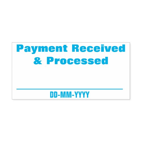 Minimal Payment Received  Processed Self_inking Stamp