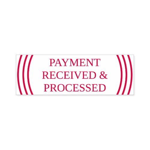 Minimal PAYMENT RECEIVED  PROCESSED Self_inking Stamp