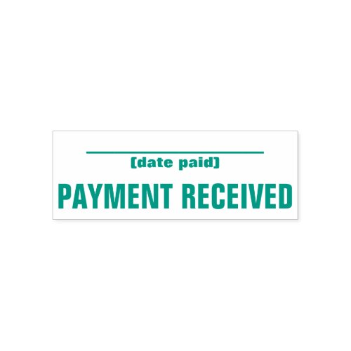 Minimal PAYMENT RECEIVED Rubber Stamp