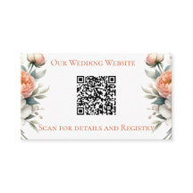 Minimal Peach and White Floral