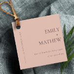 MINIMAL PEACH RUST ORANGE TYPOGRAPHY WEDDING FAVOR TAGS<br><div class="desc">If you need any further customisation please feel free to message me on yellowfebstudio@gmail.com.</div>