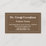 [ Thumbnail: Minimal Pediatric Dentist Business Card ]