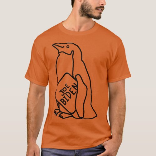 Minimal Penguin with Joe Sign T_Shirt