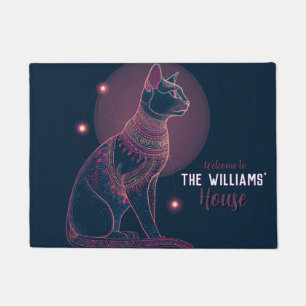 Minimal Persian House Cat Mom Dad New House Doormat