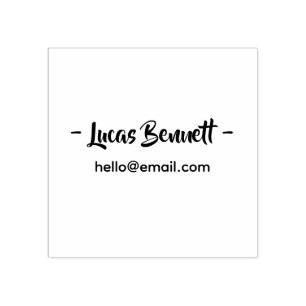 Minimal Personal Address Stamp – Name & Email