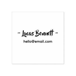 Minimal Personal Address Stamp – Name & Email