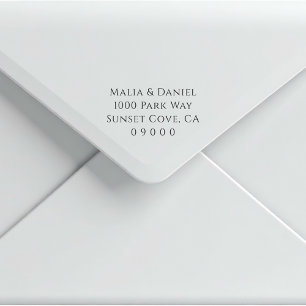 Minimal Personalised Wedding Return Address Self-inking Stamp