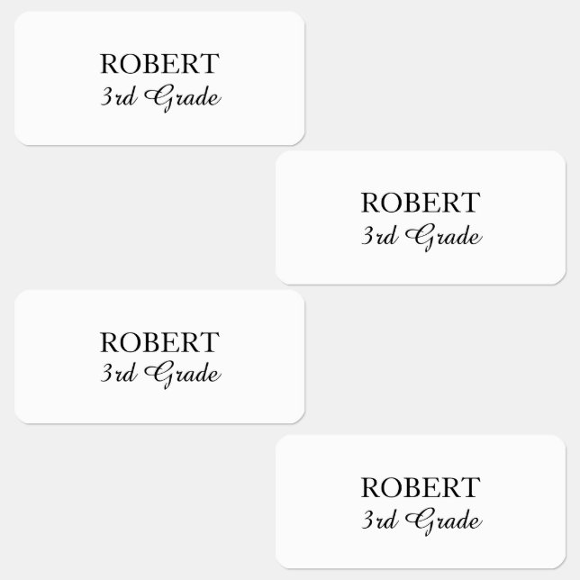 Minimal Personalize kid's name clothing label (Group)