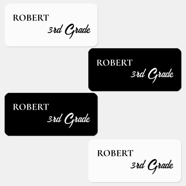 Minimal Personalize kid's name clothing label (Group)