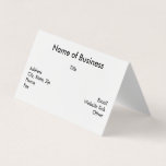 Minimal Personalize Name of Business Information Business Card