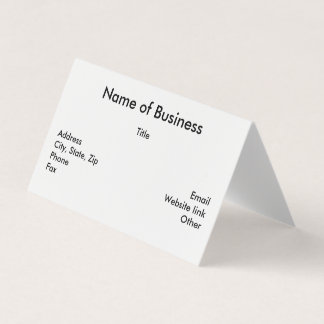 Minimal Personalize Name of Business Information Card