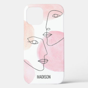 Minimal Personalized Pink iPhone 12 Case