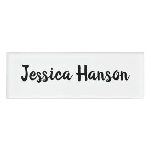 Minimal Personalized Signature Cursive Script Font Name Tag