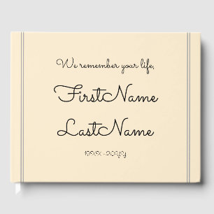 Minimal & Personalized Sympathy Guestbook