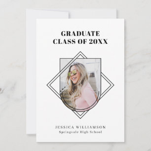 Minimal Photo Badge Graduate School College Announcement