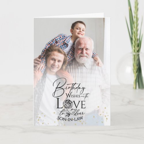 Minimal Photo Birthday Keepsake Son-in-law