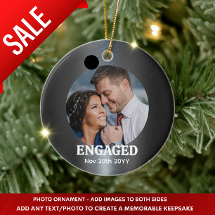 Minimal PHOTO Christmas Decoration Gray Engagement