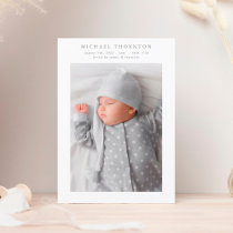 minimal photo collage baby birth announcement
