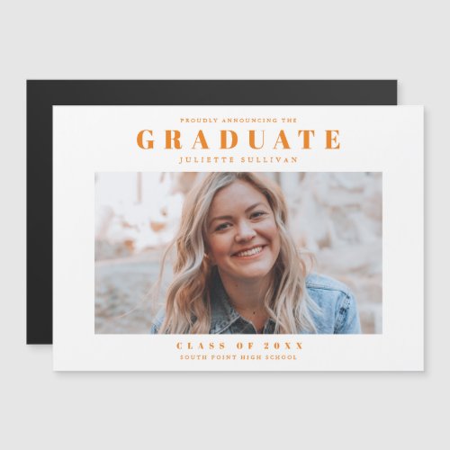 Minimal photo graduation announcement