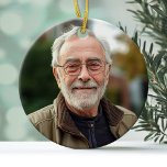 Minimal Photo Only on Front - Text On Back Ceramic Ornament<br><div class="desc">A single photo on the front without any graphics. Add custom text on the back. The ornament can be used for several occasions or even a memorial ornament.</div>
