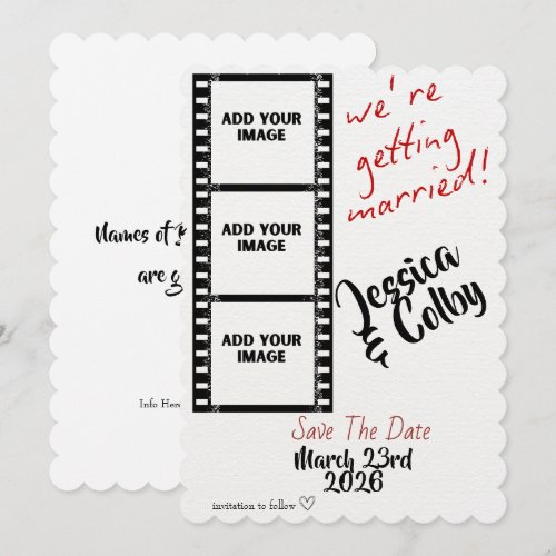 Minimal Photo Save the Date Custom Modern
