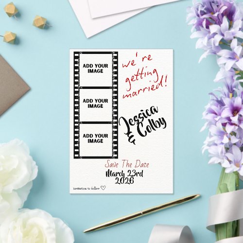 Minimal Photo Save the Date Custom Modern