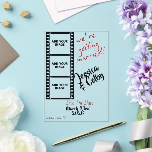 Minimal Photo Save the Date Custom Modern
