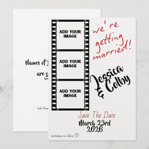 Minimal Photo Save the Date Custom Modern