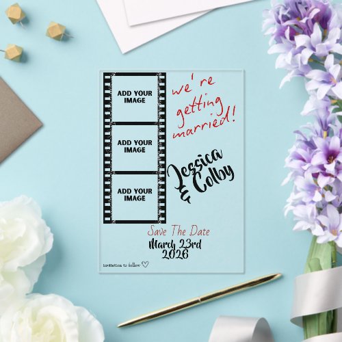 Minimal Photo Save the Date Custom Modern