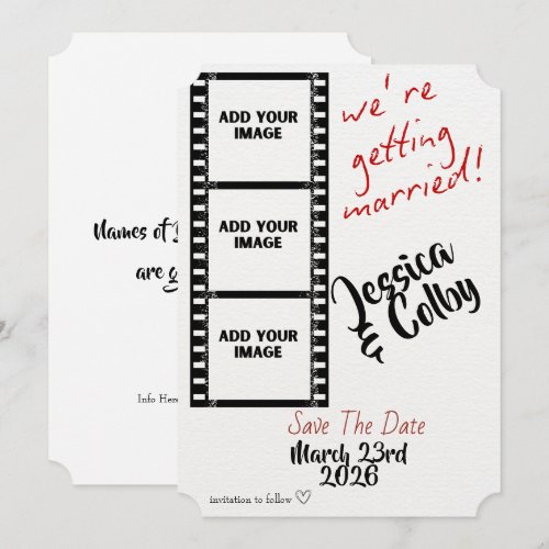 Minimal Photo Save the Date Custom Modern