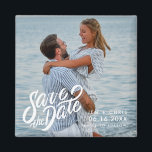 Minimal Photo Wedding Save the Date Magnet<br><div class="desc">Modern photo wedding save the date magnets in a minimal design. Customize with your photo,  names and wedding date.</div>