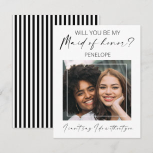 Minimal Photo Will You Be My Maid Of Honor