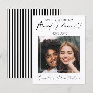 Minimal Photo Will You Be My Maid Of Honor