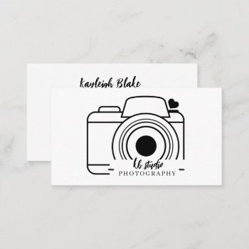 Minimal Photographer Business Card by Studio427 at Zazzle