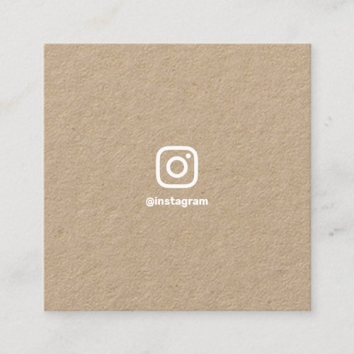 Minimal photographer social media Instagram kraft Calling Card