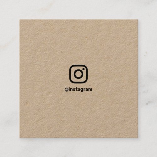 Minimal photography social media Instagram kraft Calling Card