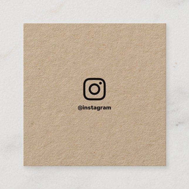 Minimal photography social media Instagram kraft Calling Card (Front)
