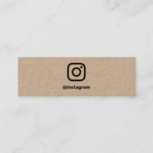 Minimal photography social media Instagram kraft Calling Card