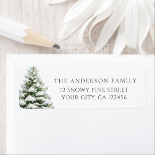 Minimal Pine Tree Christmas Address Label