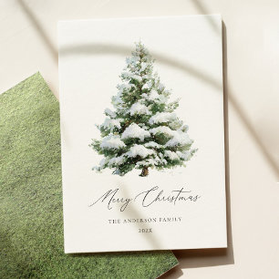 Minimal Pine Tree Christmas Card