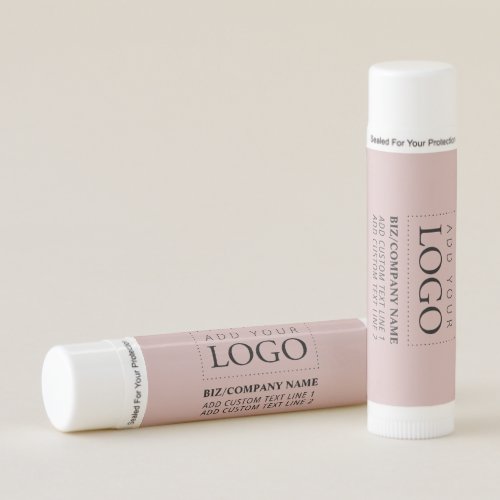 Minimal Pink Custom Business Logo Promotional Lip Balm