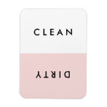 Minimal Pink Dishwasher Clean Or Dirty Magnet at Zazzle