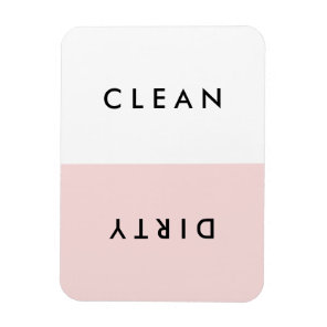 Minimal Pink Dishwasher Clean or Dirty Magnet