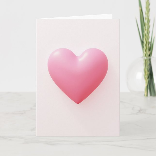 Minimal Pink Heart Card (Front)