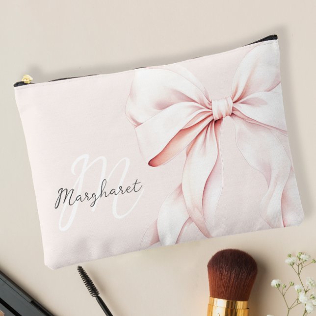 Minimal Pink Monogram Accessory Pouch (Creator Uploaded)