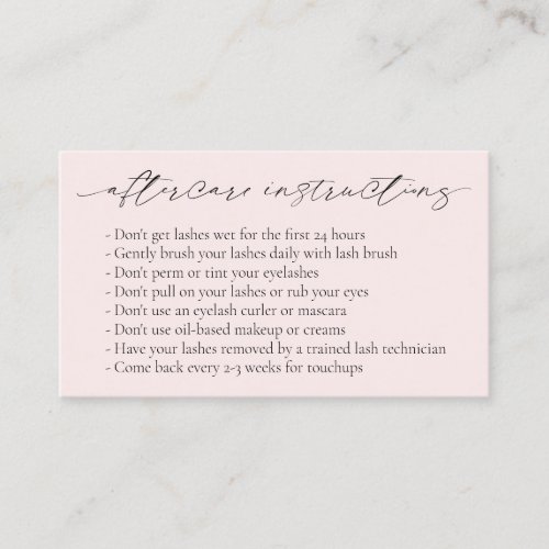 Minimal Pink QR Code Elegant Modern Aftercare Business Card