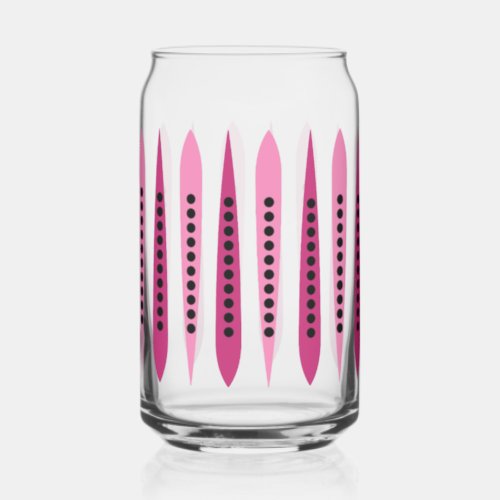 Minimal Pink Retro Inspired Can Glass