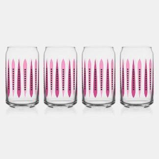 Minimal Pink Retro Inspired Can Glass