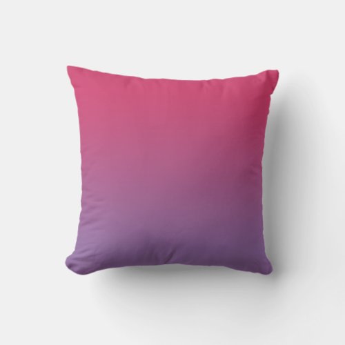 Minimal Pink to Purple Gradient Throw Pillow