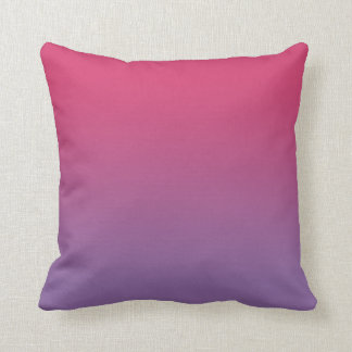 Minimal Pink to Purple Gradient Throw Pillow